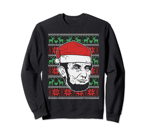 Ugly Christmas Abe Abraham Lincoln Santa Patriot Gift Sweatshirt