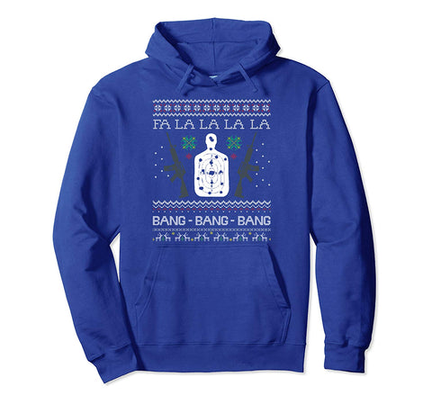 Bang Bang AR-15 Gun Point Cool Christmas Gift Ugly Pullover Hoodie