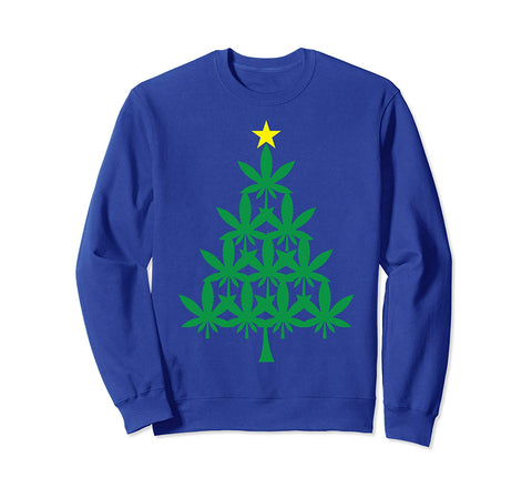 Marijuana Tree Weed Funny Ugly Christmas Sweatshirt Sweatshirt