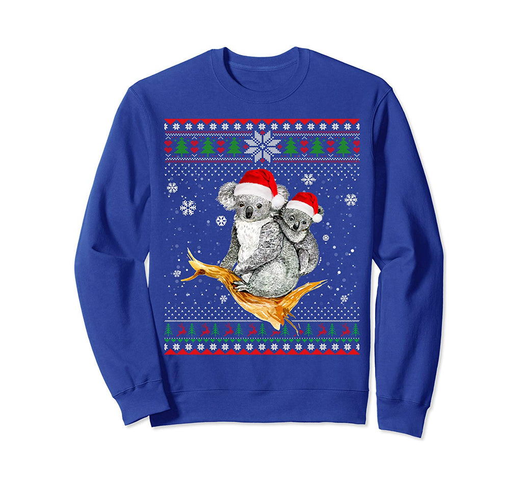 Merry Christmas Koala Santa Hat In Snow Ugly Sweater Sweatshirt