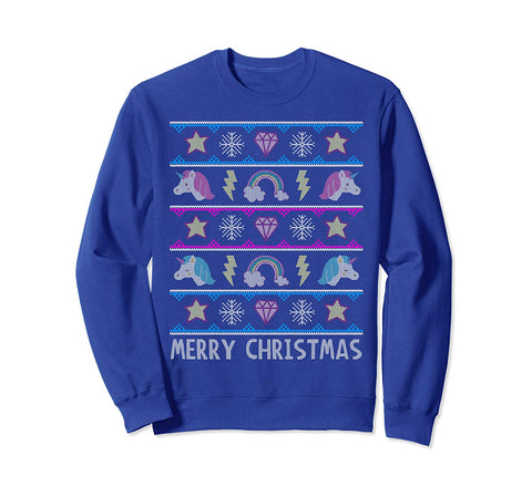 Unicorn Holiday Gift Kids Xmas Cute Girls Ugly Christmas Sweatshirt