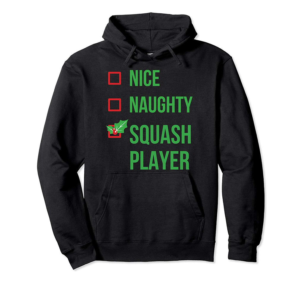 Squash Player Funny Pajama Christmas Gift Pullover Hoodie