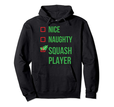 Squash Player Funny Pajama Christmas Gift Pullover Hoodie