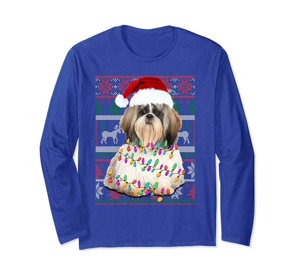 Shih Tzu Ugly Sweater Christmas Gift Long Sleeve T-Shirt