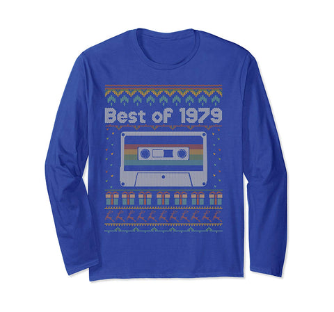 Retro 40th Birthday Ugly Christmas 40 years old made in 1979 Long Sleeve T-Shirt