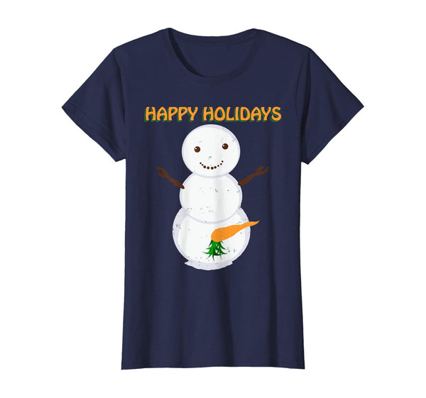 Naughty Dirty Carrot Snowman Funny Ugly Christmas Shirt Gift T-Shirt