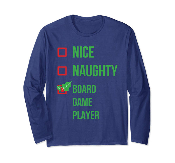 Board Game Player Funny Pajama Christmas Gift Long Sleeve T-Shirt