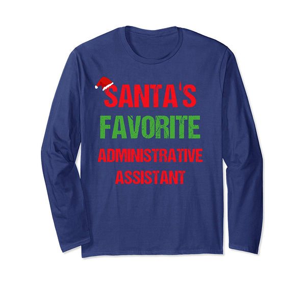 Administrative Assistant Funny Pajama Christmas Gift Long Sleeve T-Shirt