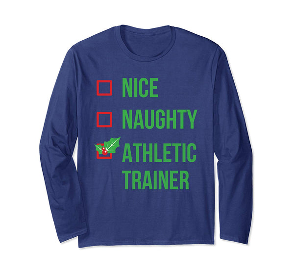 Athletic Trainer Funny Pajama Christmas Gift Long Sleeve T-Shirt