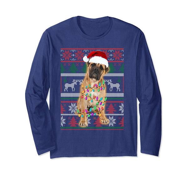BullMastiff Ugly Sweater Christmas Gift Long Sleeve T-Shirt