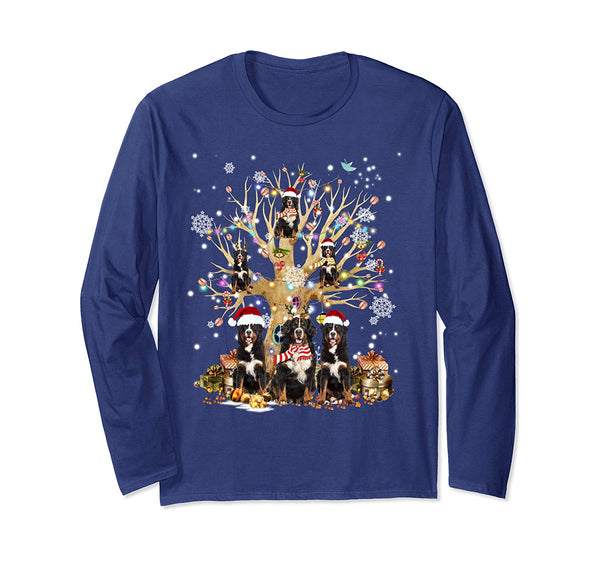 Bernese Mountain Dog Christmas Tree Ornament Gift Dog Lover Long Sleeve T-Shirt
