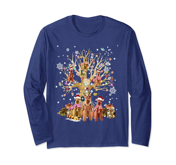 Irish Terrier Christmas Tree Ornament Gift Dog Lover Long Sleeve T-Shirt