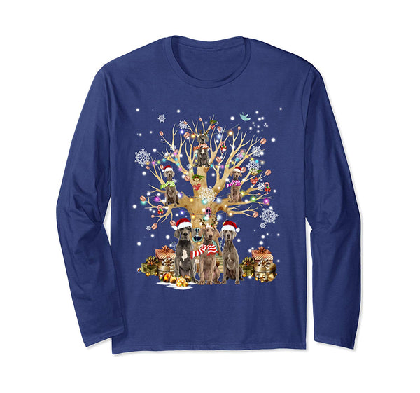 Weimaraner Christmas Tree Ornament Gift Dog Lover Long Sleeve T-Shirt