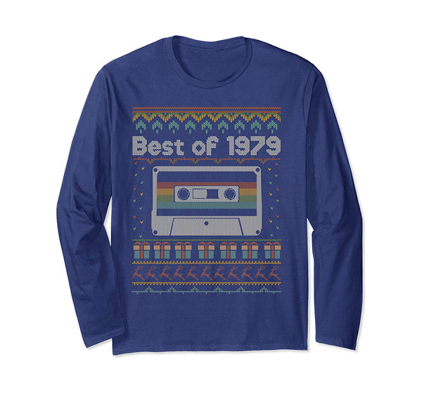 Retro 40th Birthday Ugly Christmas 40 years old made in 1979 Long Sleeve T-Shirt