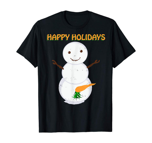 Naughty Dirty Carrot Snowman Funny Ugly Christmas Shirt Gift T-Shirt