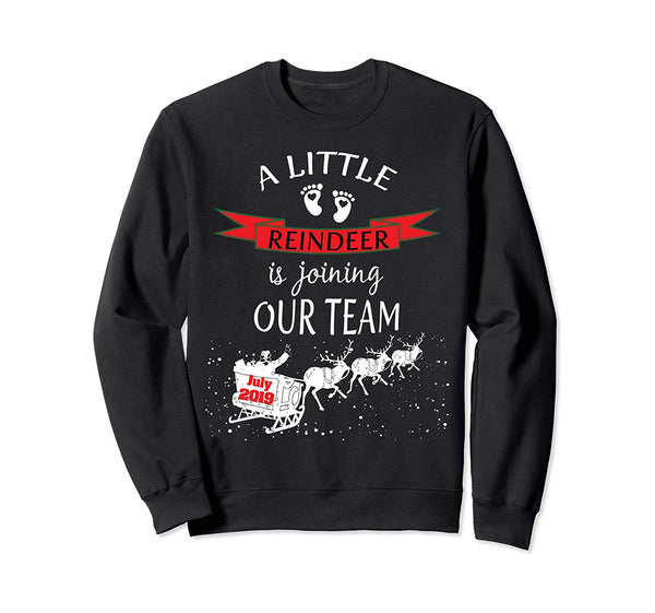 July 2019 Christmas Pregnancy Announcement Sweatshirt Baby