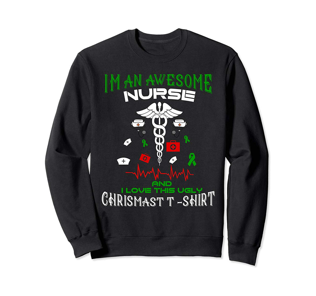 Awesome Nurse Lover Gift Tee Christmas Xmas Shirt Lover Sweatshirt