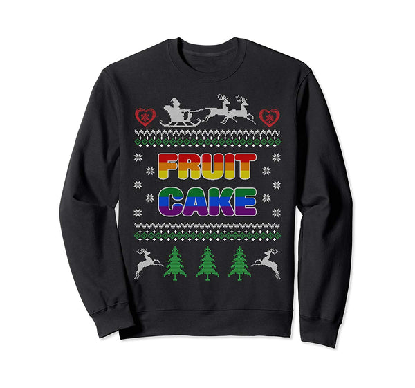 Fruit Cake Funny Gay Ugly Christmas Sweater LGBT Sweatshirt
