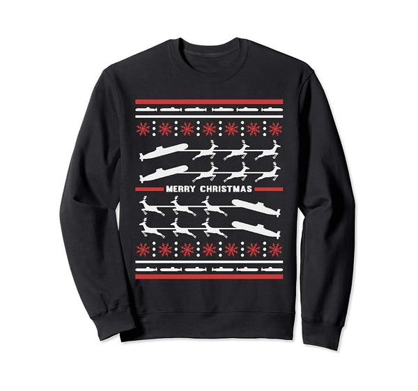 Submarine Navy Military Funny Ugly Christmas Sweatshirt Sweatshirt