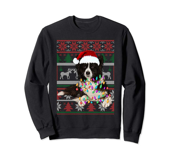Border Collie Ugly Sweater Christmas Gift Sweatshirt
