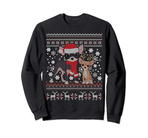 Chihuahua Dog Ugly Christmas Sweater Xmas Puppy Gift Sweatshirt