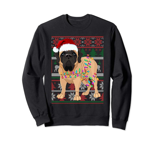 English Mastiff Ugly Sweater Christmas Gift Sweatshirt