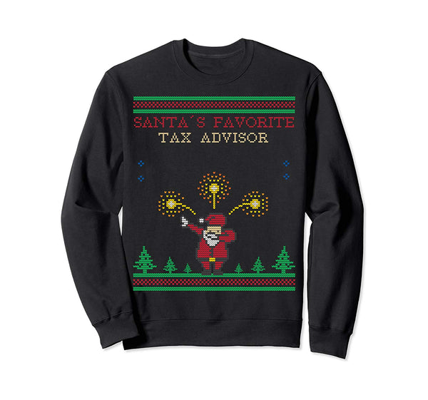 Santa's favorite Tax Advisor funny Christmas ugly Sweatshirt