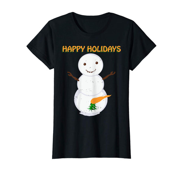 Naughty Dirty Carrot Snowman Funny Ugly Christmas Shirt Gift T-Shirt