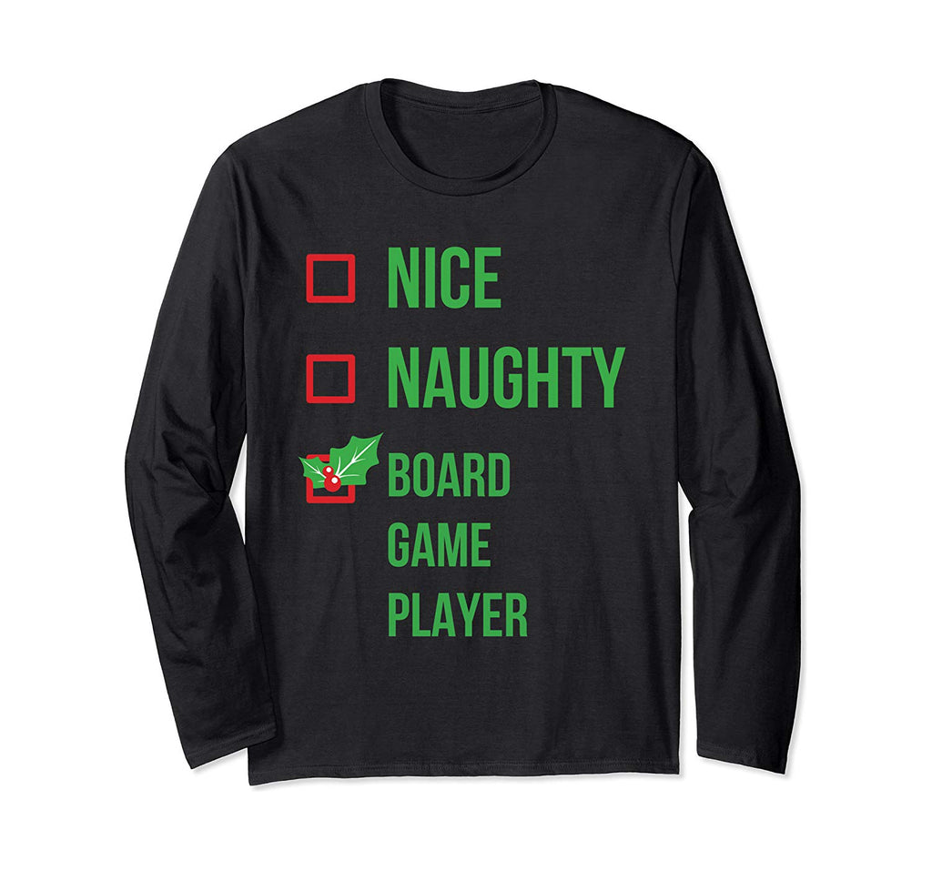 Board Game Player Funny Pajama Christmas Gift Long Sleeve T-Shirt