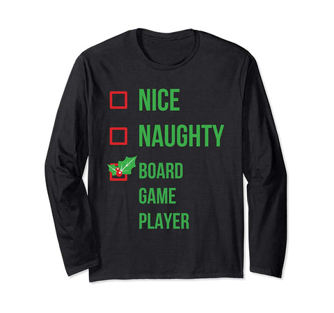 Board Game Player Funny Pajama Christmas Gift Long Sleeve T-Shirt