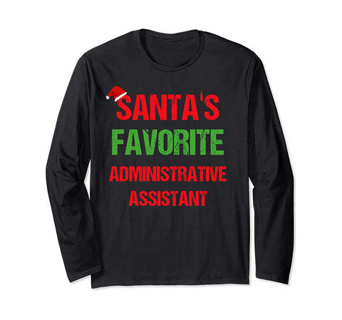 Administrative Assistant Funny Pajama Christmas Gift Long Sleeve T-Shirt