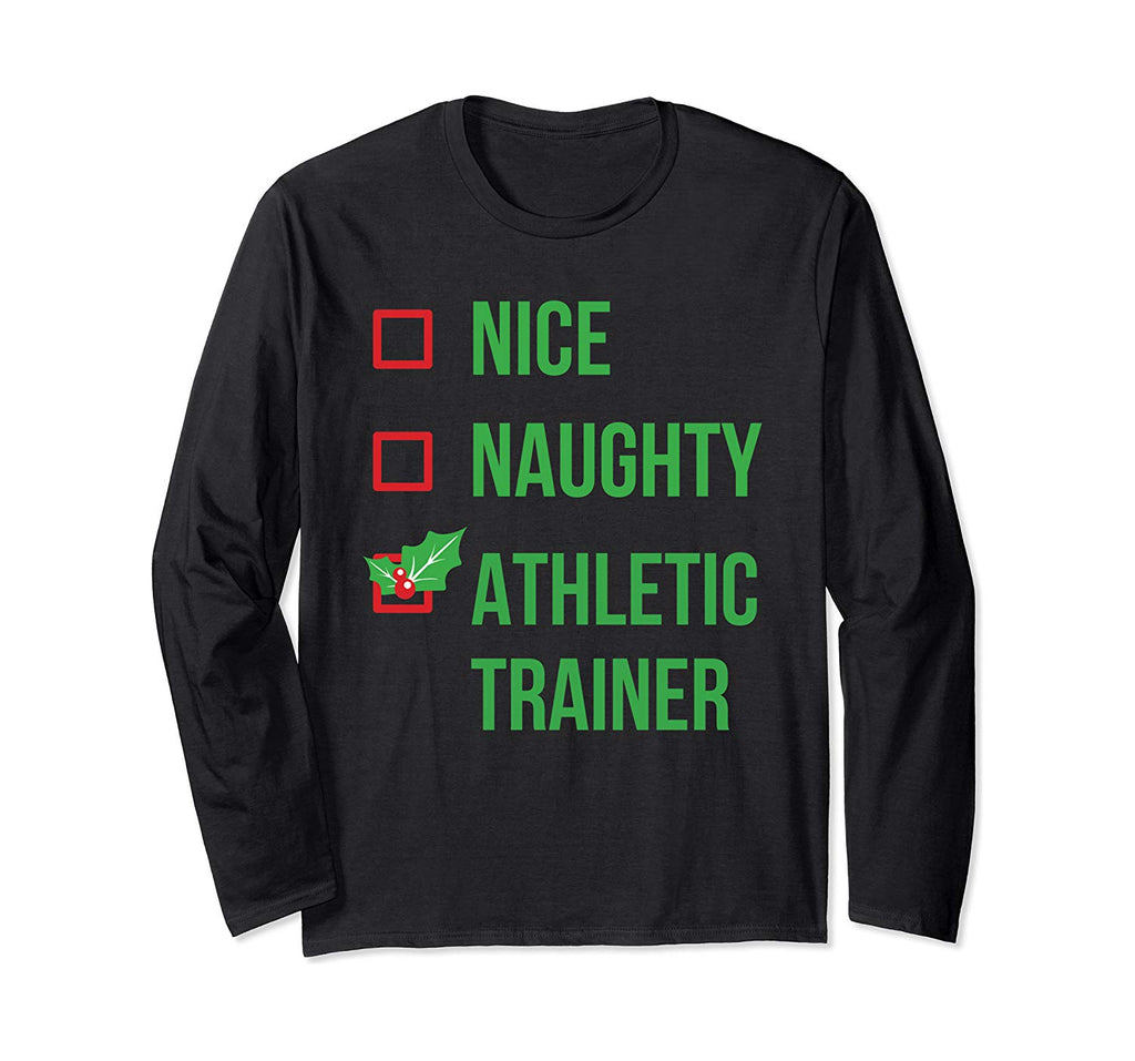 Athletic Trainer Funny Pajama Christmas Gift Long Sleeve T-Shirt