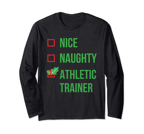 Athletic Trainer Funny Pajama Christmas Gift Long Sleeve T-Shirt