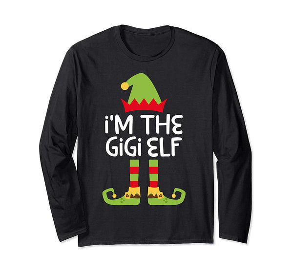 I'm The Gigi Elf T-Shirt Matching Christmas Costume Shirt Long Sleeve T-Shirt