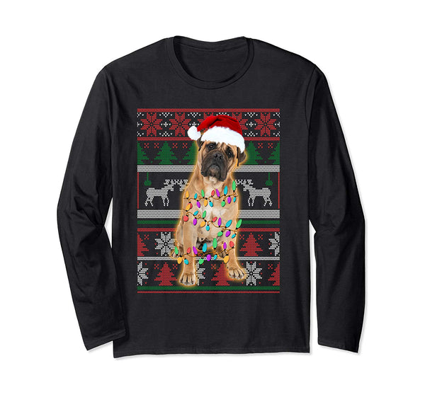 BullMastiff Ugly Sweater Christmas Gift Long Sleeve T-Shirt
