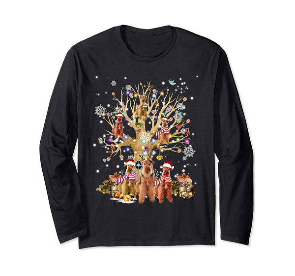 Irish Terrier Christmas Tree Ornament Gift Dog Lover Long Sleeve T-Shirt