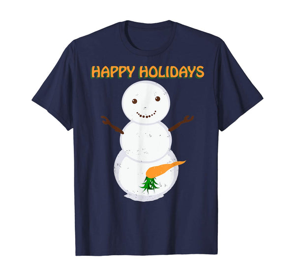 Naughty Dirty Carrot Snowman Funny Ugly Christmas Shirt Gift T-Shirt