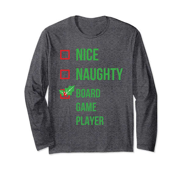 Board Game Player Funny Pajama Christmas Gift Long Sleeve T-Shirt