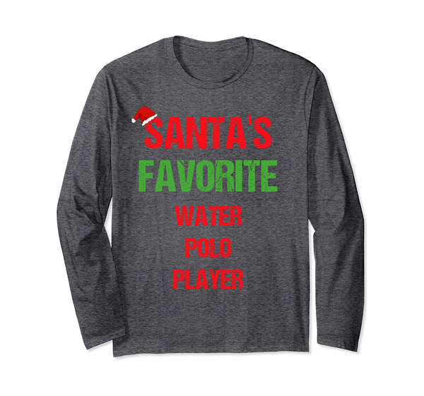 Water Polo Player Funny Pajama Christmas Gift Long Sleeve T-Shirt
