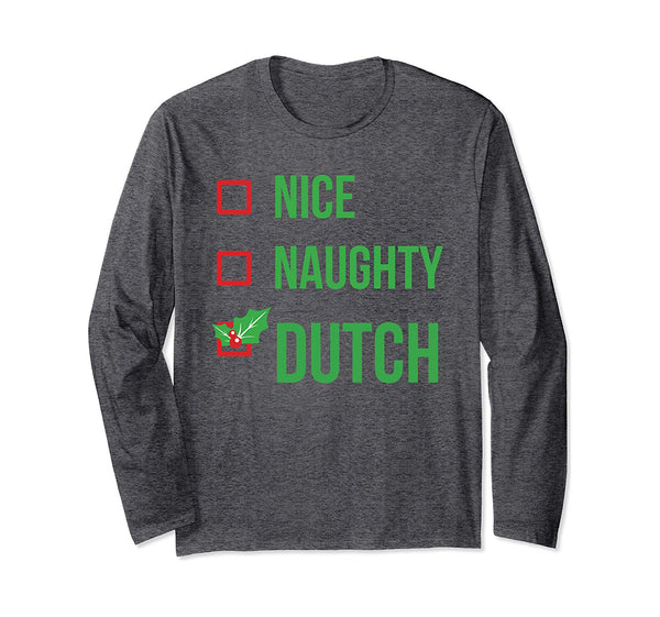 Dutch Funny Netherlands Pajama Christmas Gift Long Sleeve T-Shirt