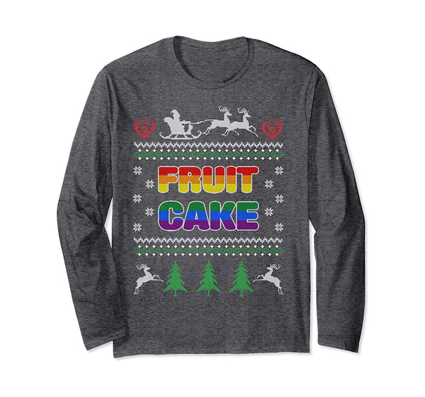 Fruit Cake Funny Gay Ugly Christmas Sweater LGBT Long Sleeve