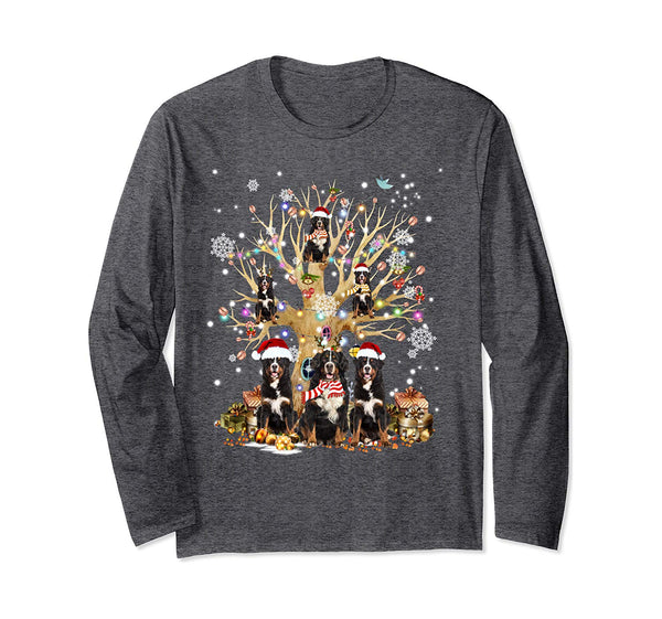 Bernese Mountain Dog Christmas Tree Ornament Gift Dog Lover Long Sleeve T-Shirt