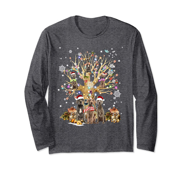 Weimaraner Christmas Tree Ornament Gift Dog Lover Long Sleeve T-Shirt