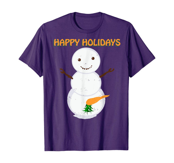 Naughty Dirty Carrot Snowman Funny Ugly Christmas Shirt Gift T-Shirt