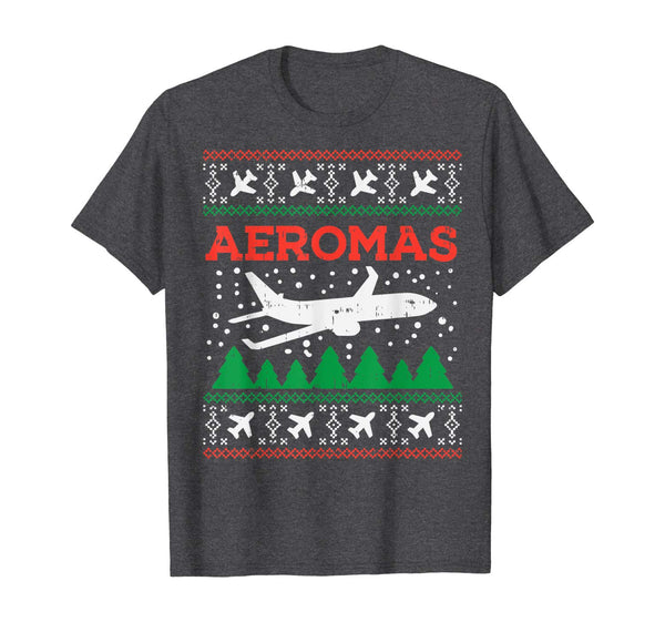 Aeromas Plane Ugly Christmas Sweater Flight Xmas Pilot Gift T-Shirt