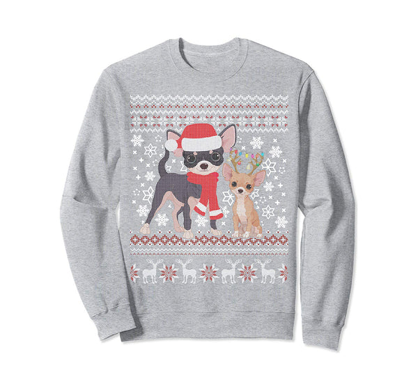 Chihuahua Dog Ugly Christmas Sweater Xmas Puppy Gift Sweatshirt