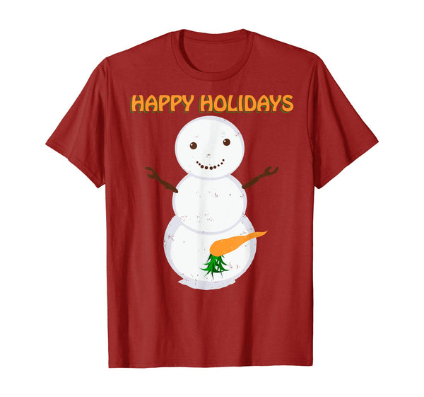 Naughty Dirty Carrot Snowman Funny Ugly Christmas Shirt Gift T-Shirt