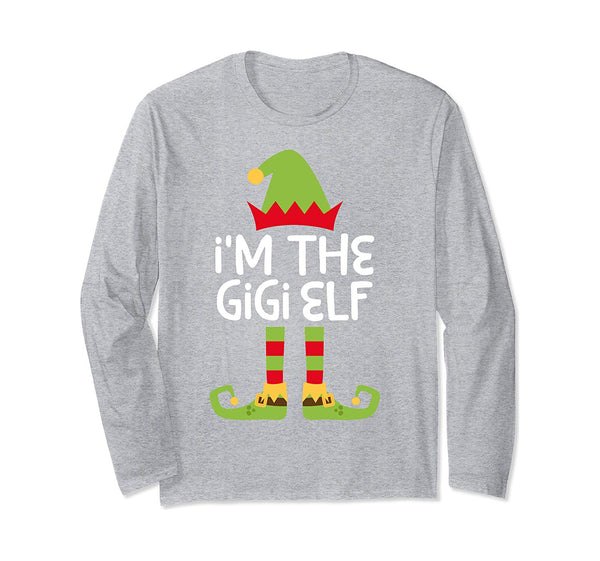 I'm The Gigi Elf T-Shirt Matching Christmas Costume Shirt Long Sleeve T-Shirt