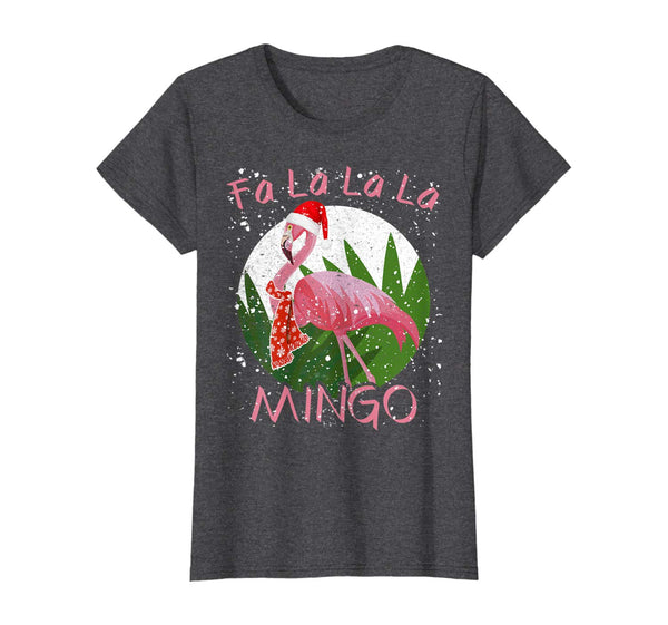 FA LA LA Mingo Santa Flamingo Shirt Christmas Xmas Gift Tee