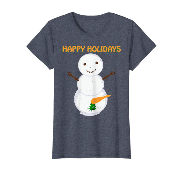 Naughty Dirty Carrot Snowman Funny Ugly Christmas Shirt Gift T-Shirt